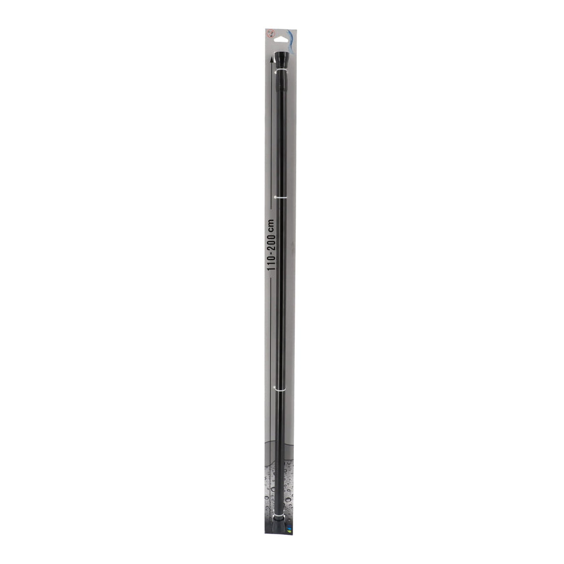 Bară De Perdea De Duș Din Aluminiu 110-200 Cm - Negru - ramosdecor