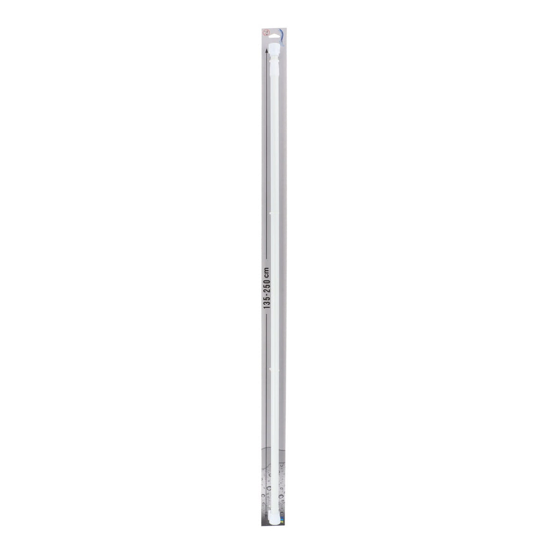 Bară De Perdea De Duș Din Aluminiu 135-250 Cm - Albă - ramosdecor