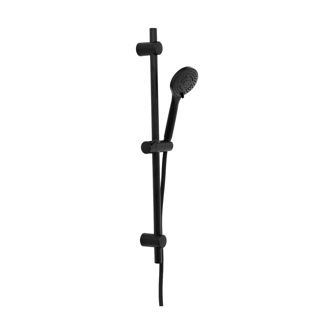 Kit bară 70 cm + duș de mână 5 funcții + furtun flexibil PVC 150 cm - Negru Mat - ramosdecor