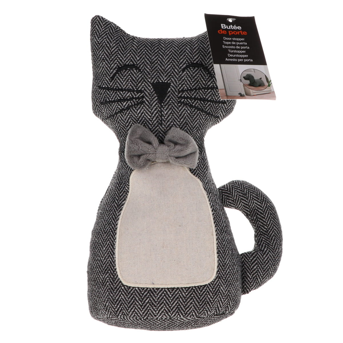 Opritor ușă Cat Black/White - ramosdecor
