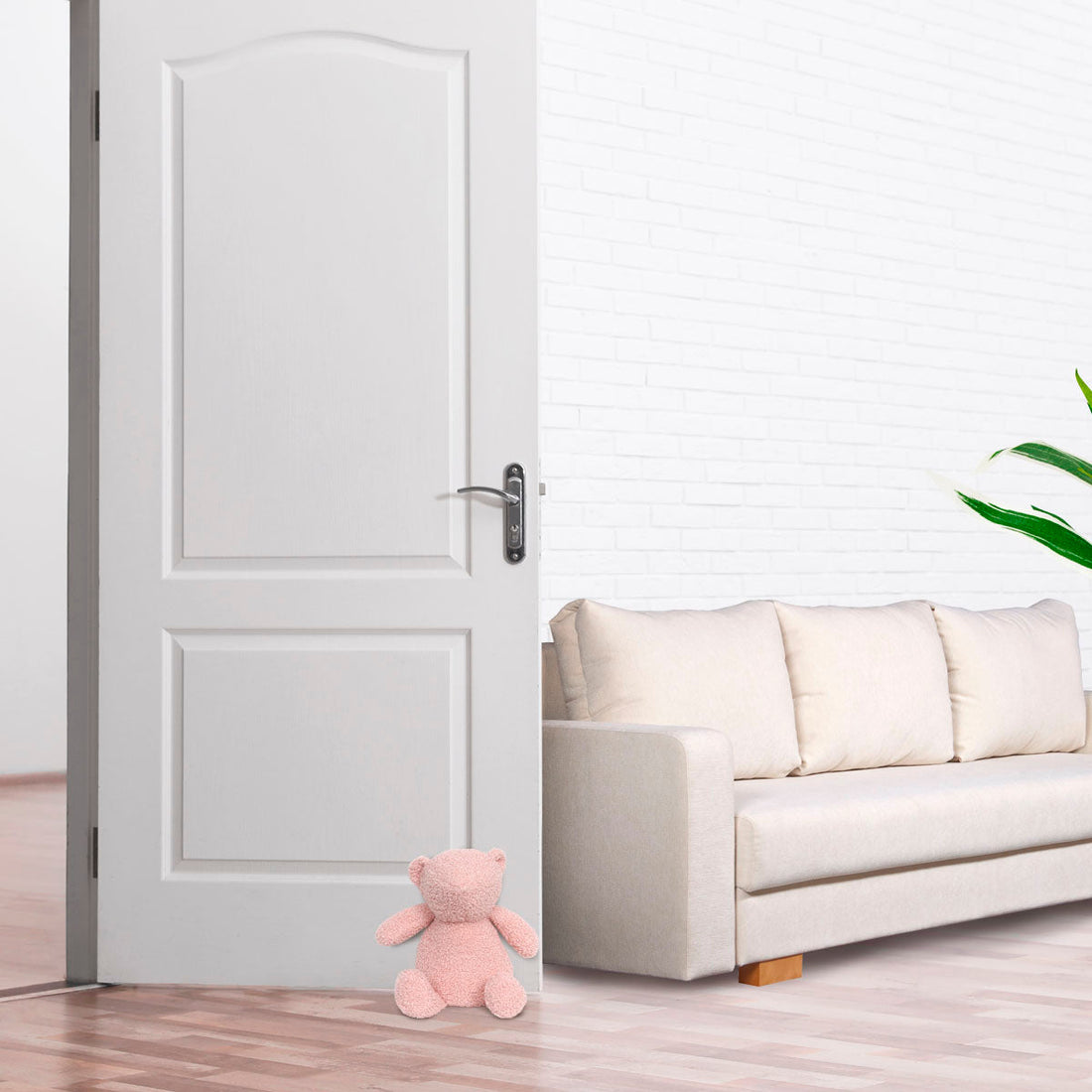 Opritor ușă Teddy Bear Pale Pink - ramosdecor