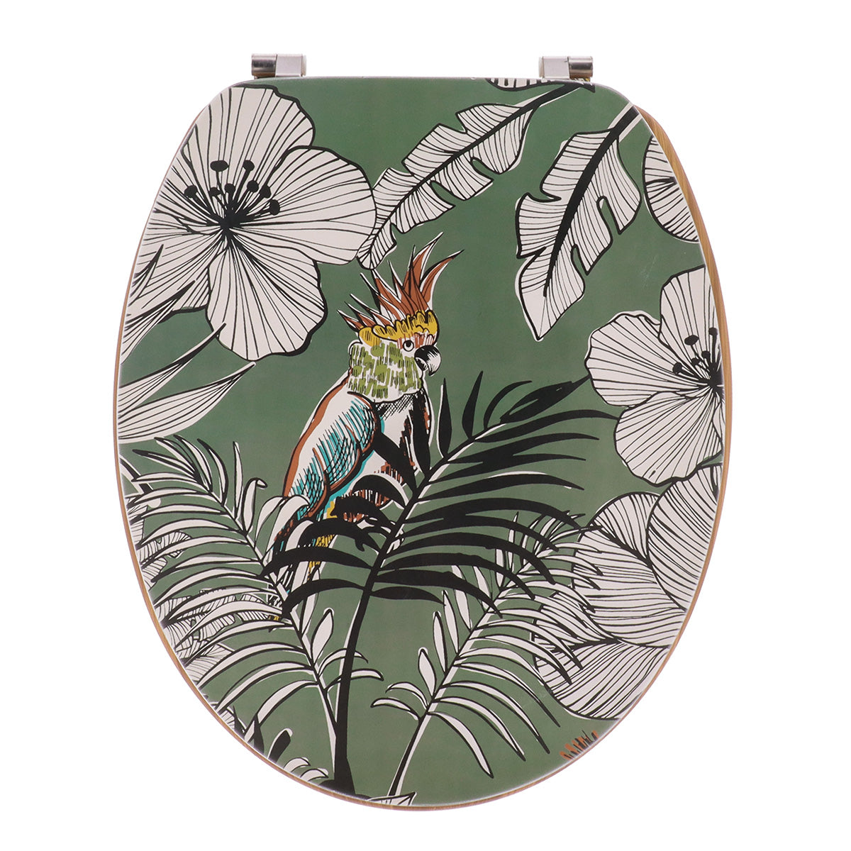 Capac De Toaletă MDF 18 Inch Cu Balamale Din Oțel Inoxidabil - Khaki Jungle Fever - ramosdecor