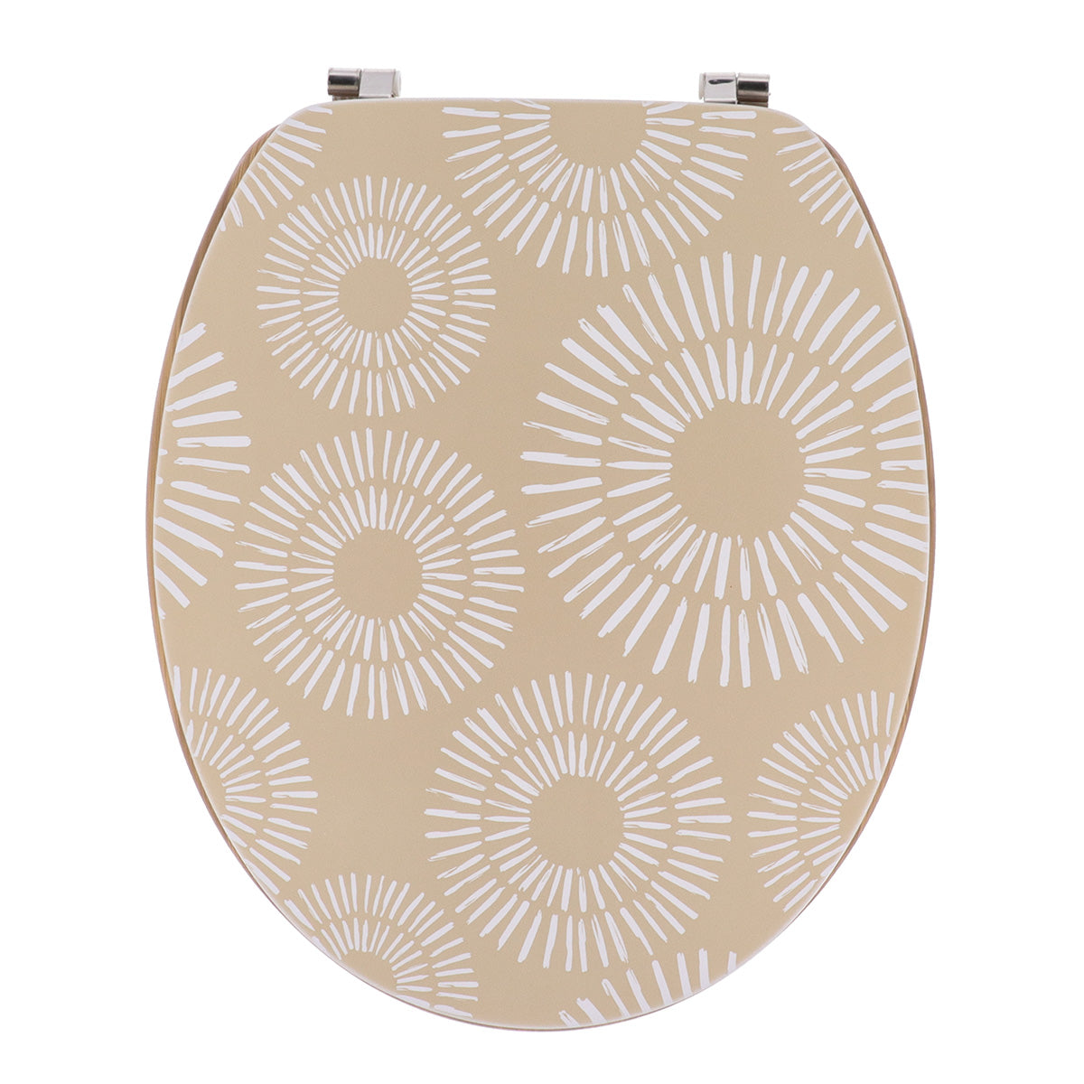 Capac De Toaletă MDF 18 Inch Cu Balamale Din Oțel Inoxidabil - Ethnic Spirals - ramosdecor