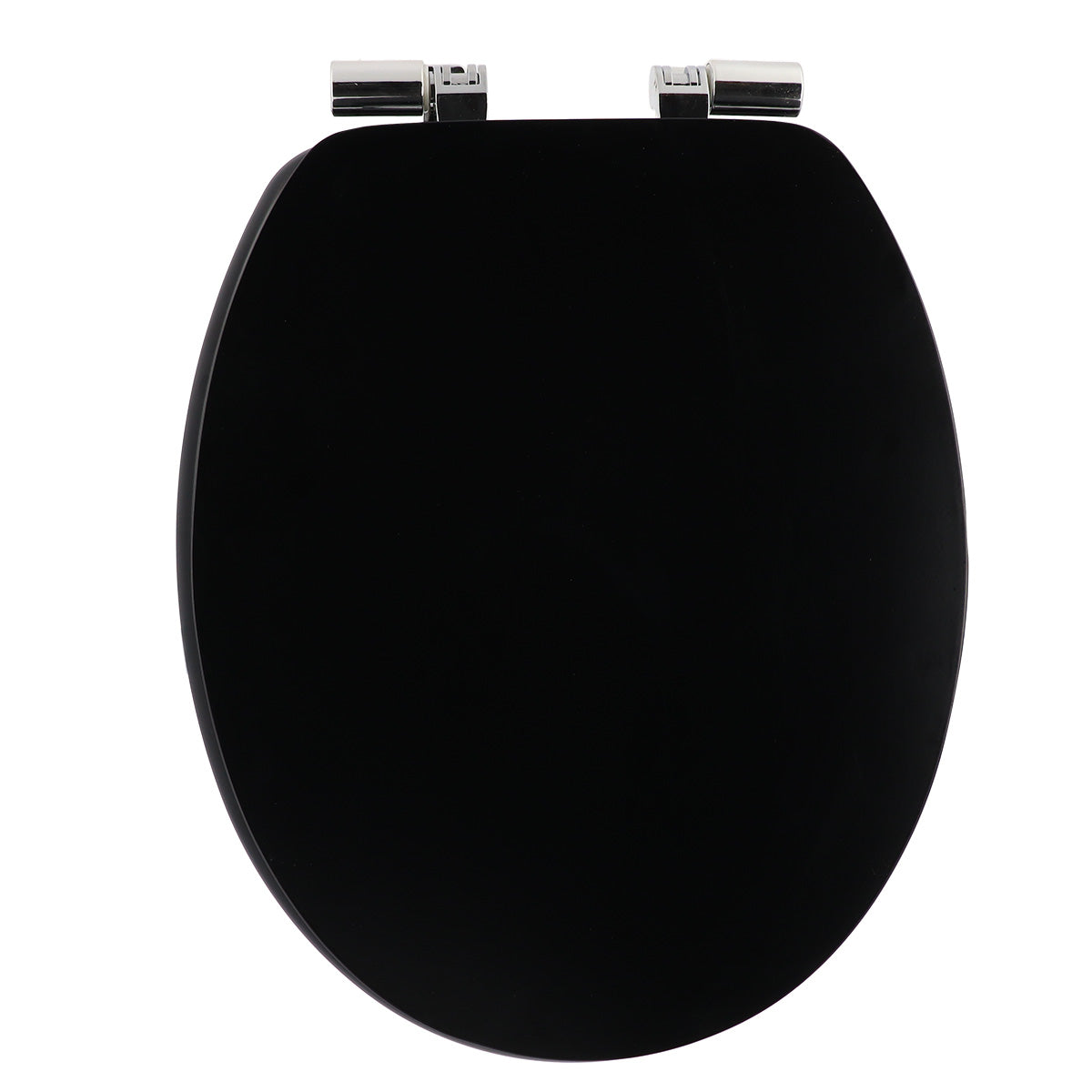 Capac de Toaletă cu Balamale Cromate și Sistem de Închidere Lentă - Negru - ramosdecor