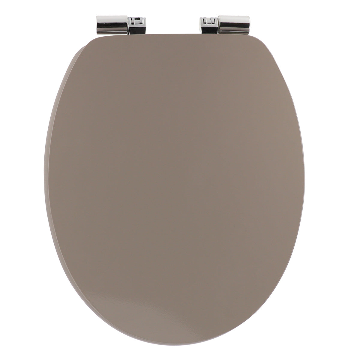 Capac de Toaletă cu Balamale Cromate și Sistem de Închidere Lentă - Taupe - ramosdecor