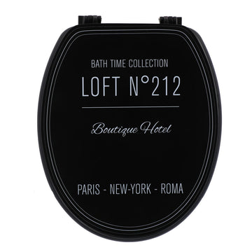 Capac De Toaletă MDF 18 Inch Cu Balamale Din Plastic - Black Neo Retro prezentat într-un decor modern marca Ramos