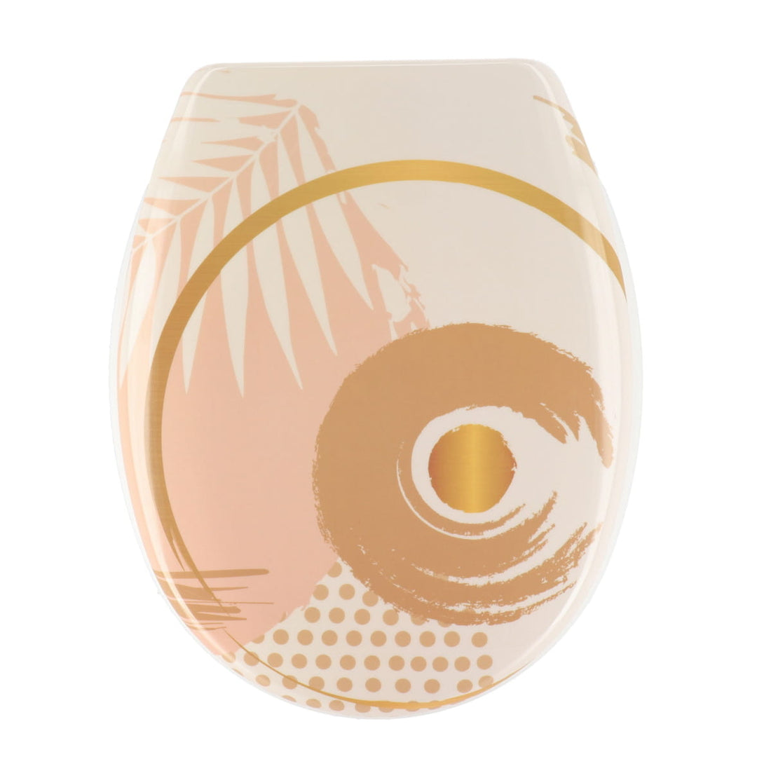 Capac De Toaletă Duroplast 18 Inch Cu Balamale Din Plastic - Abstracție - ramosdecor