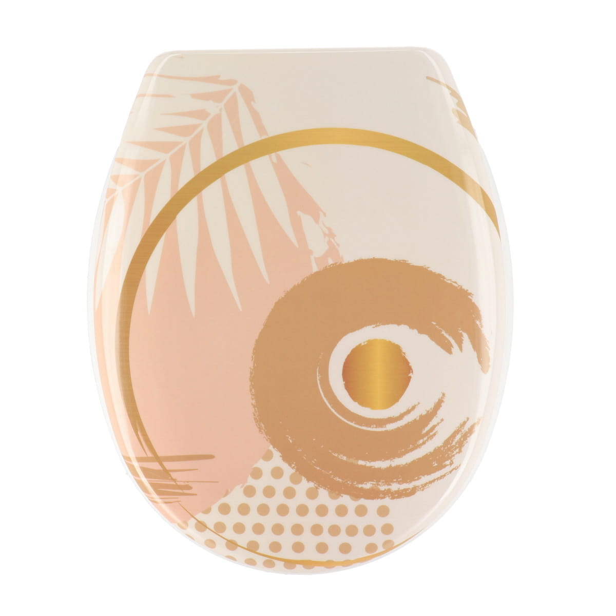 Capac De Toaletă Duroplast 18 Inch Cu Balamale Din Plastic - Abstracție - ramosdecor