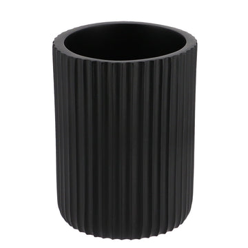 Pahar Rotund Polirășină cu Dungi - Negru - ramosdecor