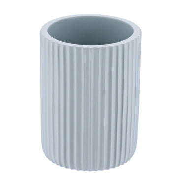 Pahar Rotund din Polirășină cu Dungi - Clear Blue - ramosdecor
