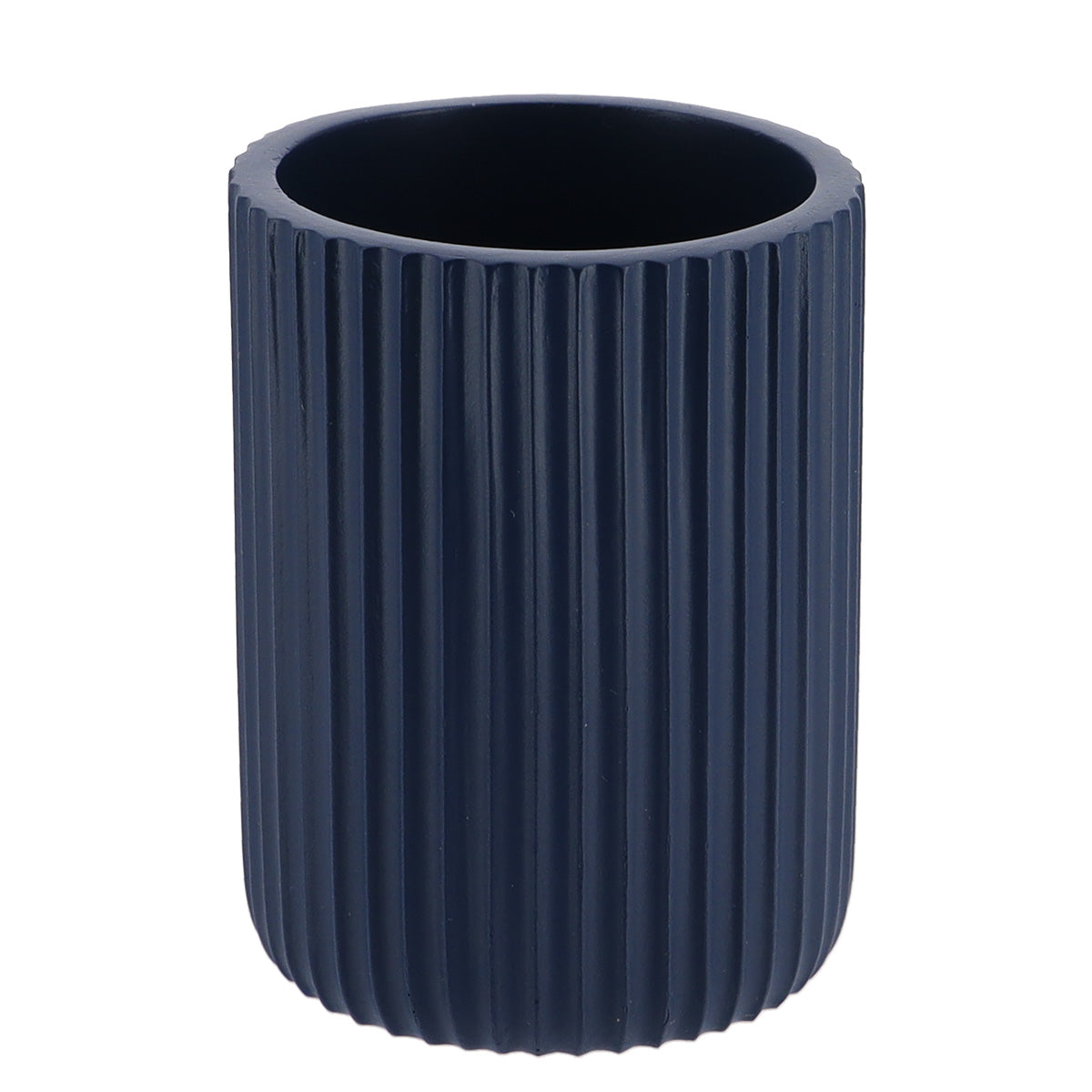 Pahar Rotund Polirășină cu Dungi - Navy Blue - ramosdecor