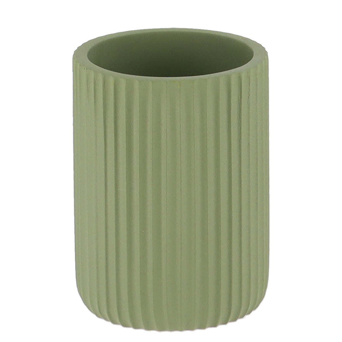 Pahar Rotund Polirășină cu Dungi - Khaki - ramosdecor