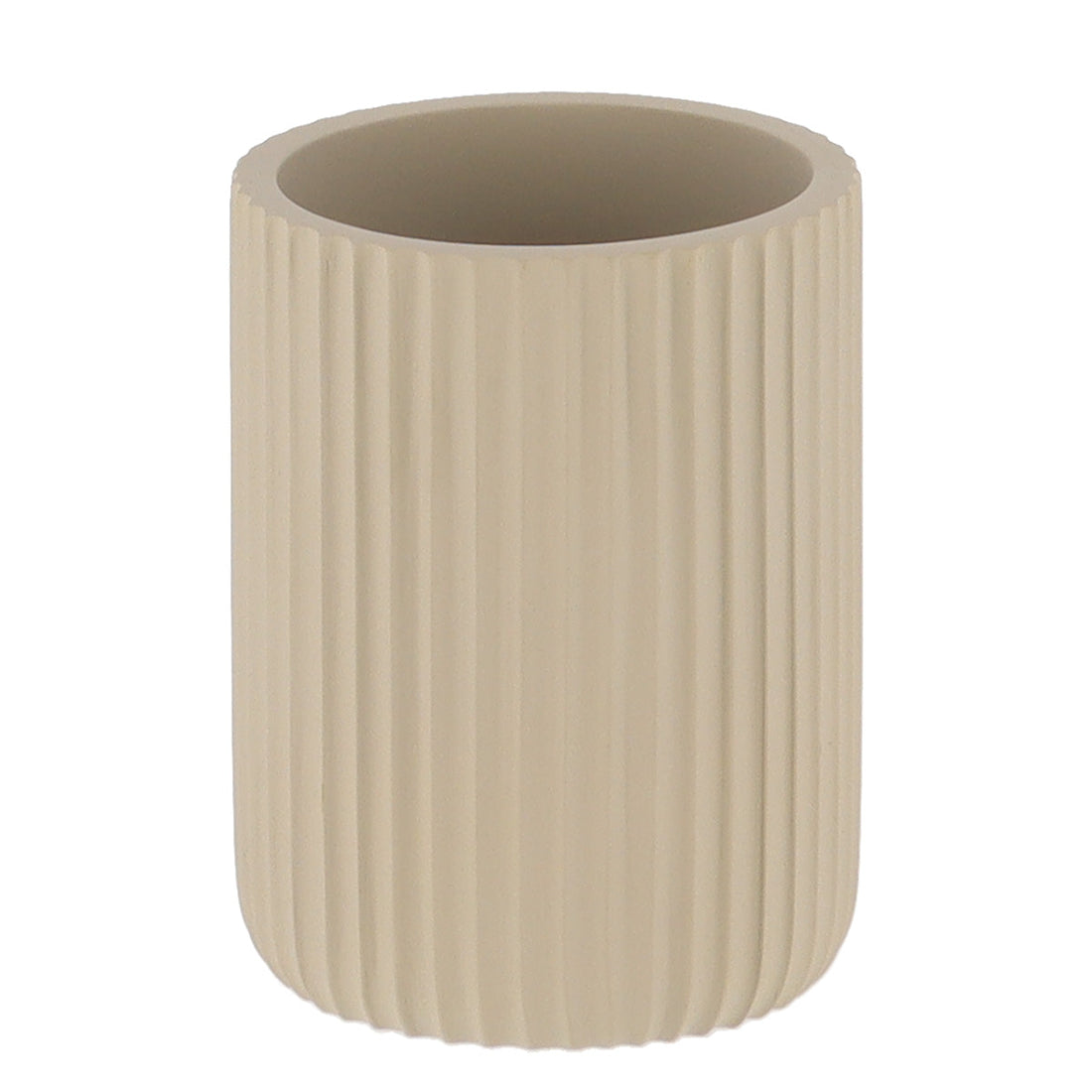 Pahar Rotund Polirășină cu Dungi - Taupe - ramosdecor