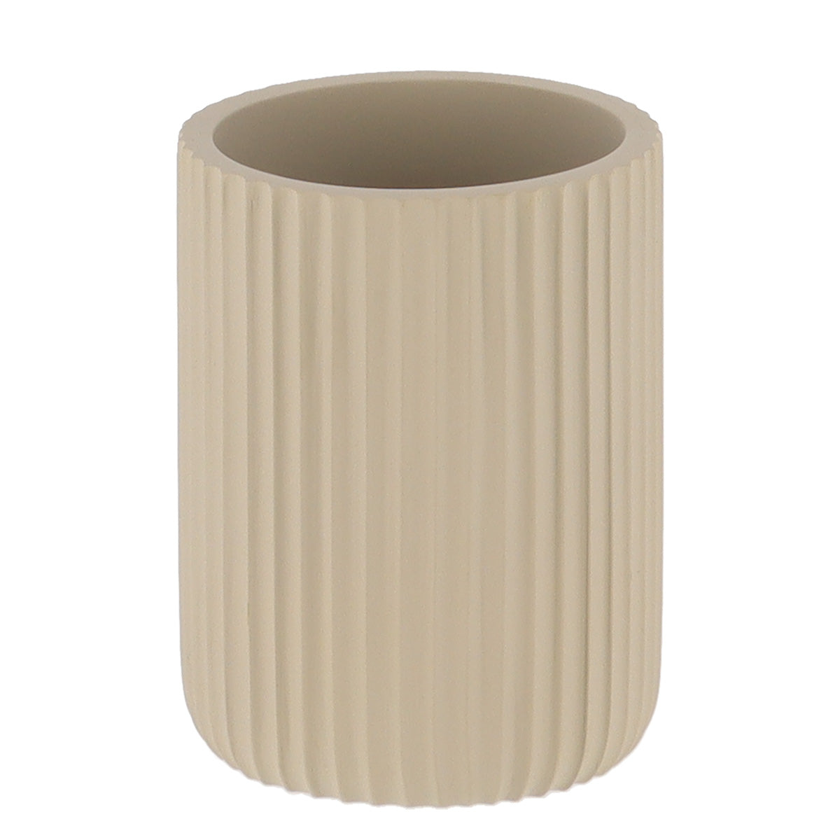 Pahar Rotund Polirășină cu Dungi - Taupe - ramosdecor