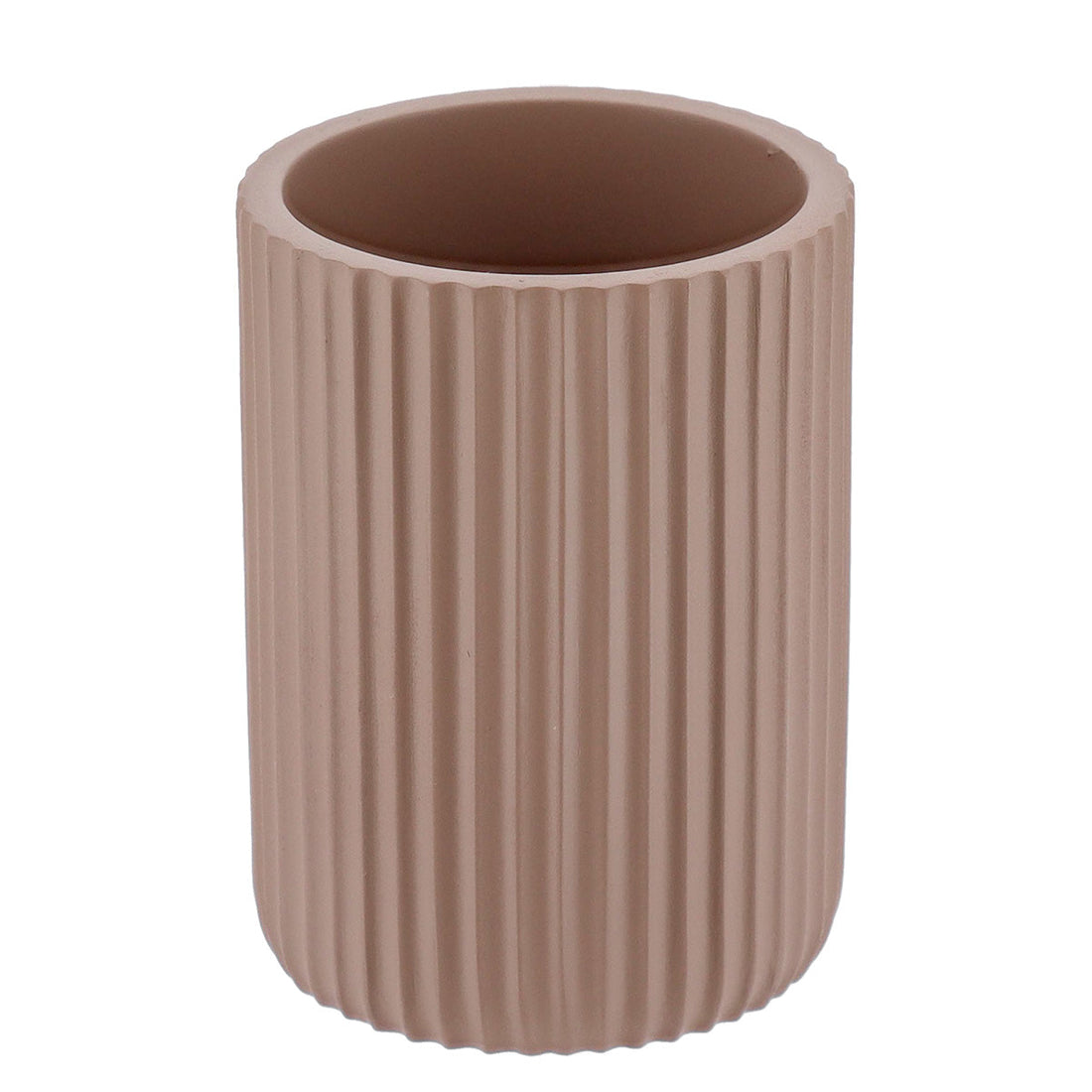 Pahar Rotund din Polirășină cu Dungi - Cappucino - ramosdecor