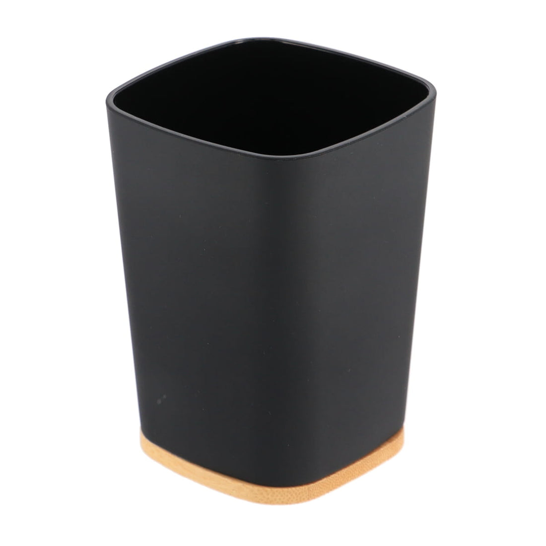 Pahar din Cauciuc cu ABS și Bambus - Negru - ramosdecor