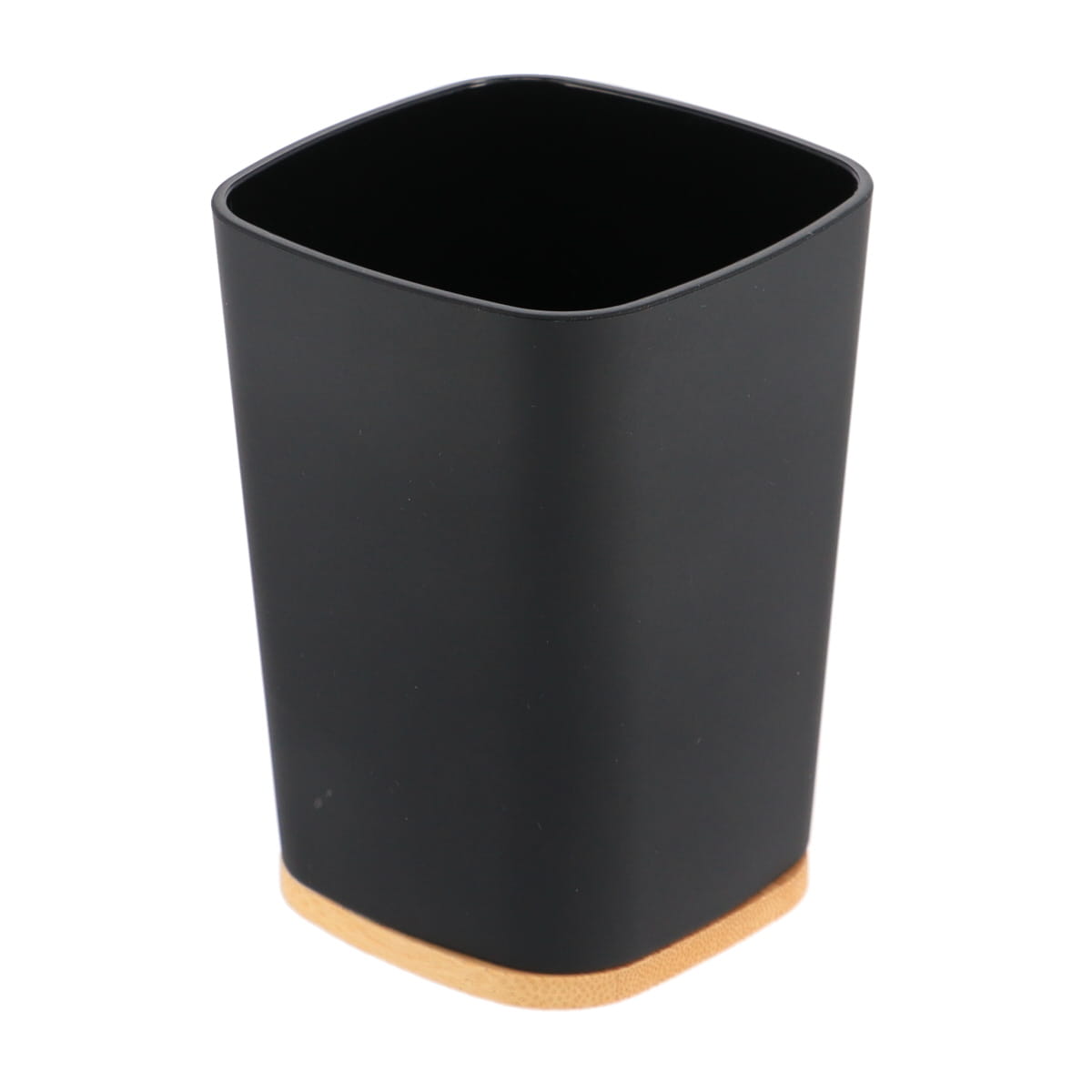 Pahar din Cauciuc cu ABS și Bambus - Negru - ramosdecor