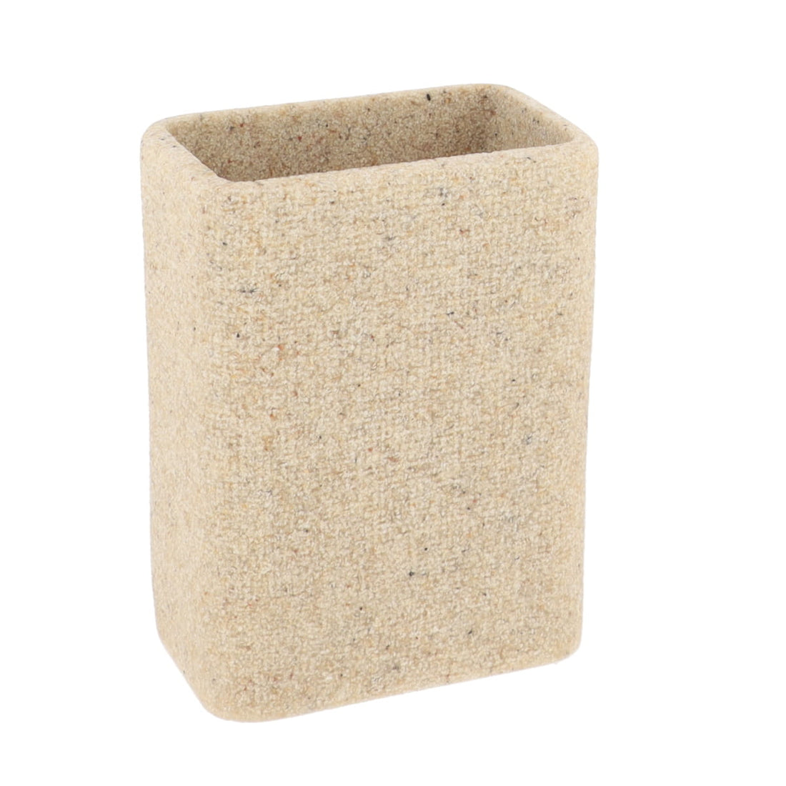 Pahar Rectangular din Polirășină cu Efect de Nisip - Natural - ramosdecor