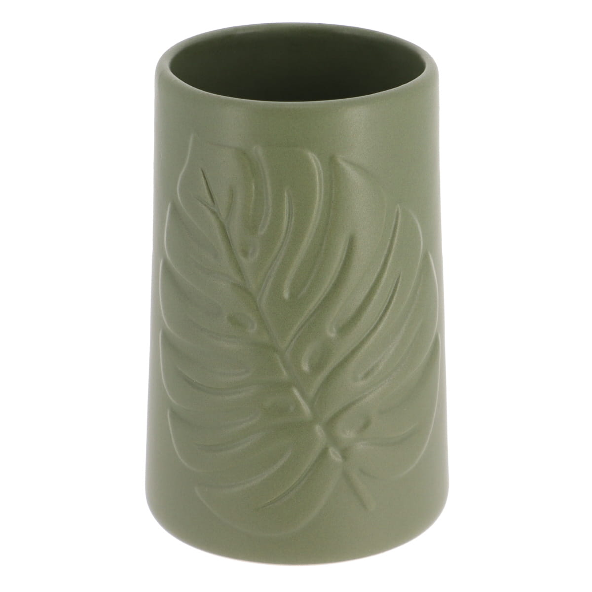 Pahar Rotund din Ceramică Decorat cu Motiv Floral - Khaki prezentat într-un decor modern marca Ramos