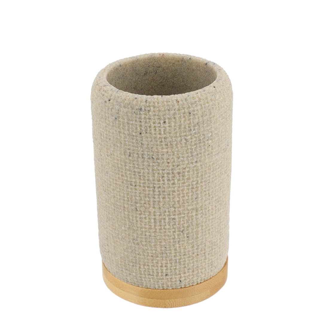 Pahar din Polirasină cu Efect de Plasă și Bambus - Natural - ramosdecor