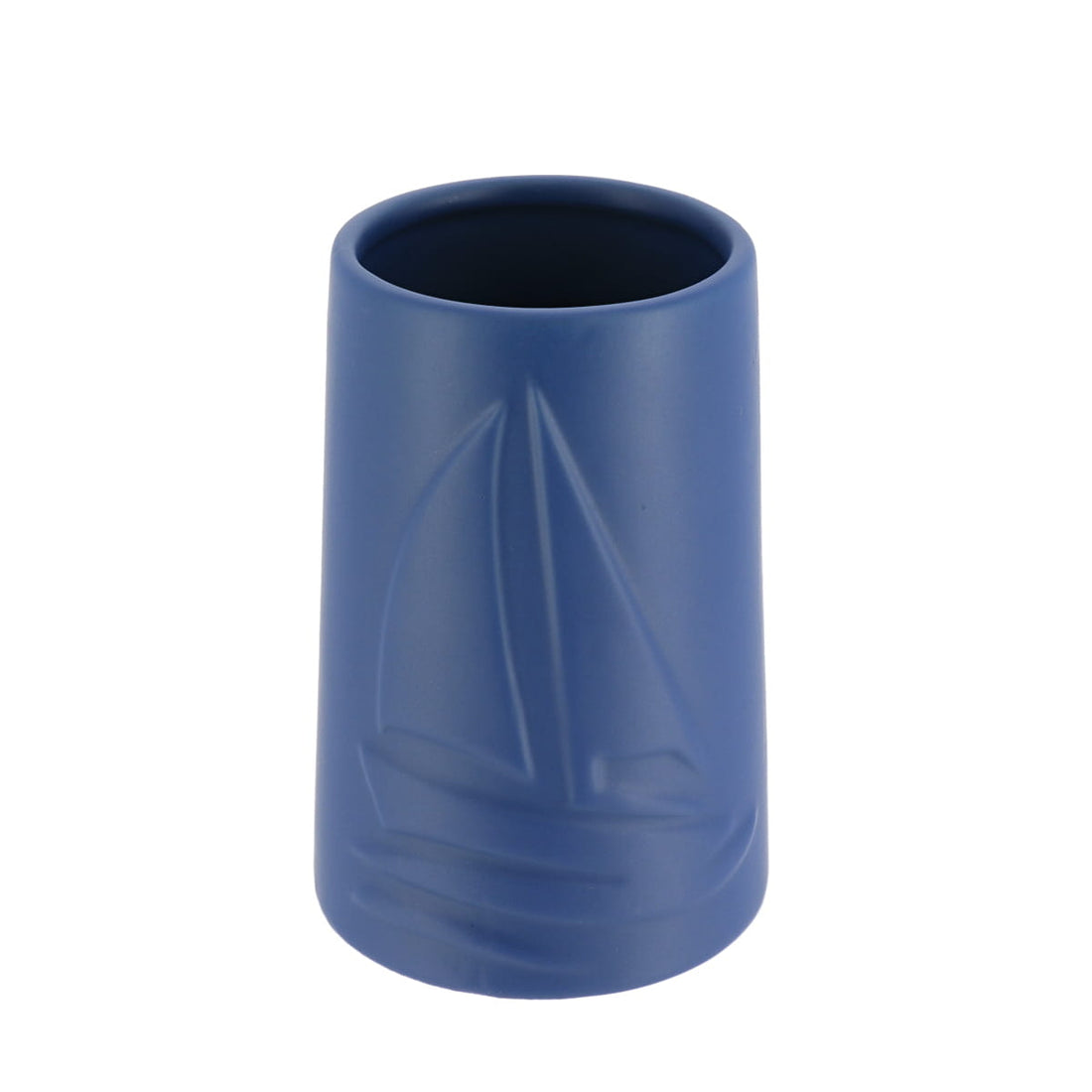 Pahar Rotund din Ceramică Decorat cu Motiv Nautic - Navy Blue - ramosdecor