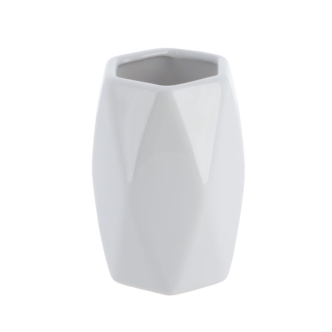 Pahar din Gresie Formă Diamant - Alb prezentat într-un decor modern marca Ramos