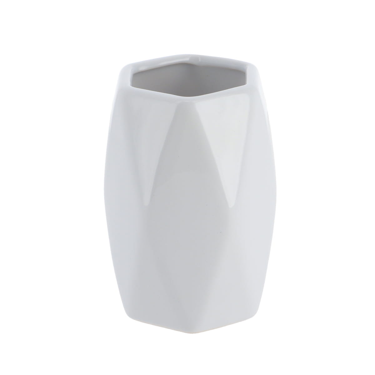 Pahar din Gresie Formă Diamant - Alb prezentat într-un decor modern marca Ramos