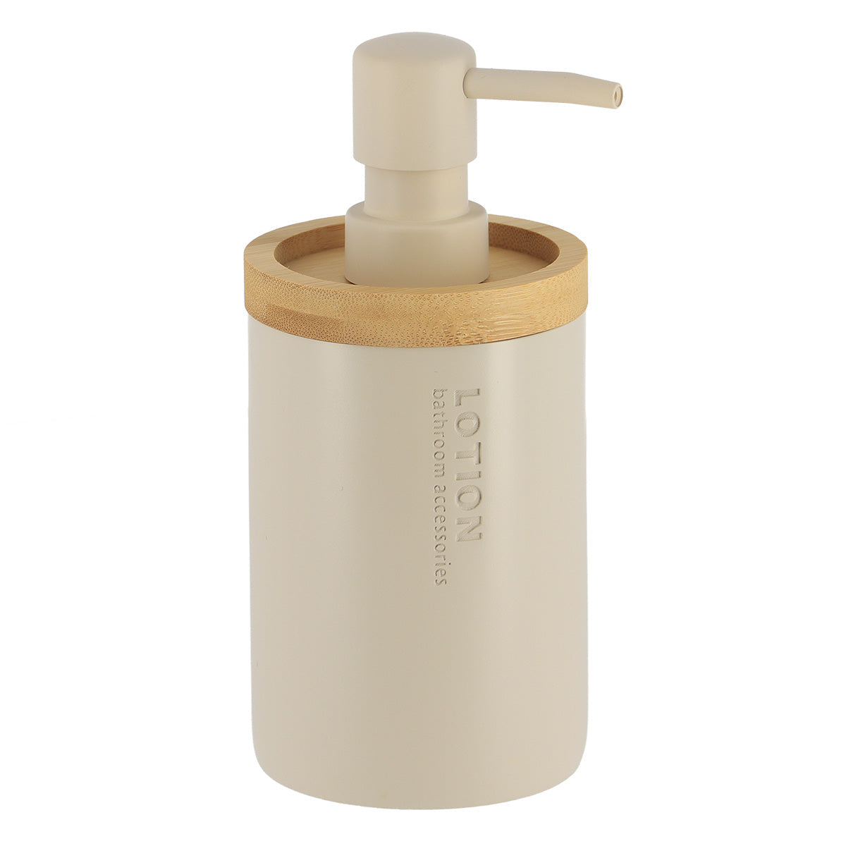 Dozator Săpun din Polirasină 280 ml - Bej/Bambus - ramosdecor