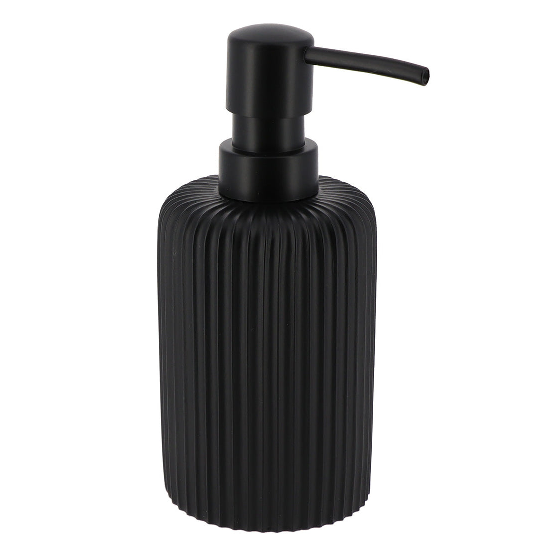 Dispenser Săpun din Polirășină cu Dungi 230 ml - Negru - ramosdecor