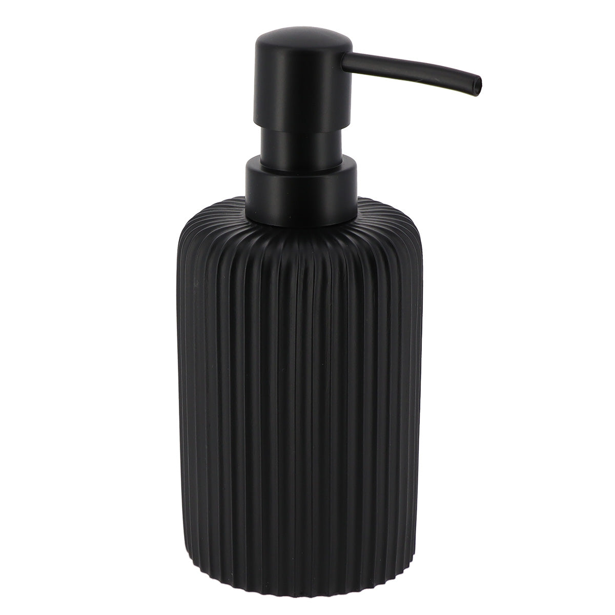 Dispenser Săpun din Polirășină cu Dungi 230 ml - Negru - ramosdecor