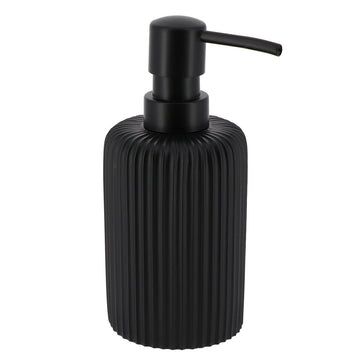 Dispenser Săpun din Polirășină cu Dungi 230 ml - Negru - ramosdecor