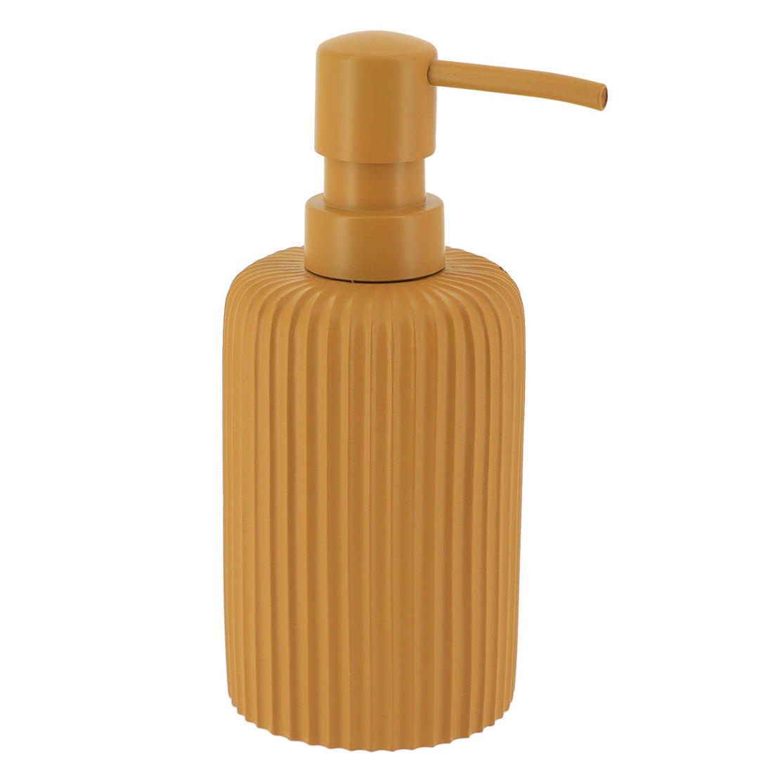 Dispenser pentru Săpun din Polirășină cu Dungi 230 ml - Mustar - ramosdecor