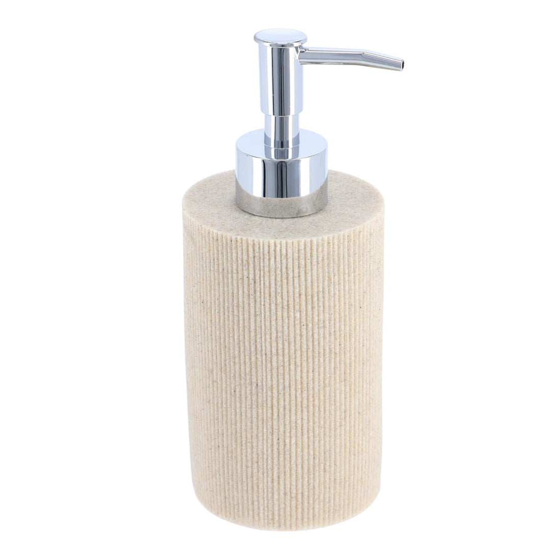 Dozator de Săpun din Polirasină cu Dungi 310 ml - Natural - ramosdecor