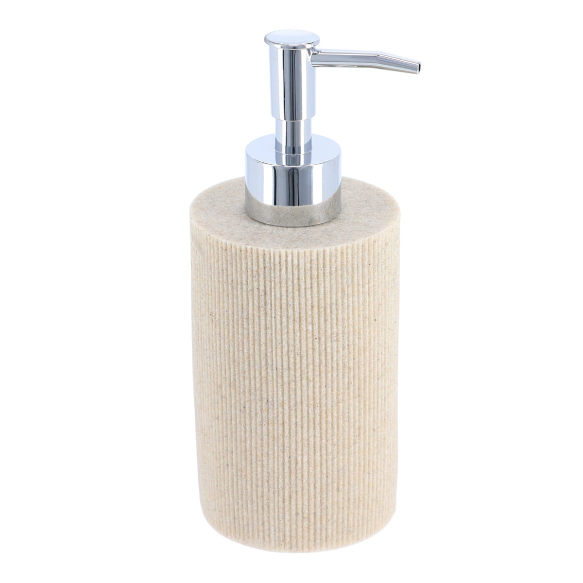 Dozator de Săpun din Polirasină cu Dungi 310 ml - Natural - ramosdecor
