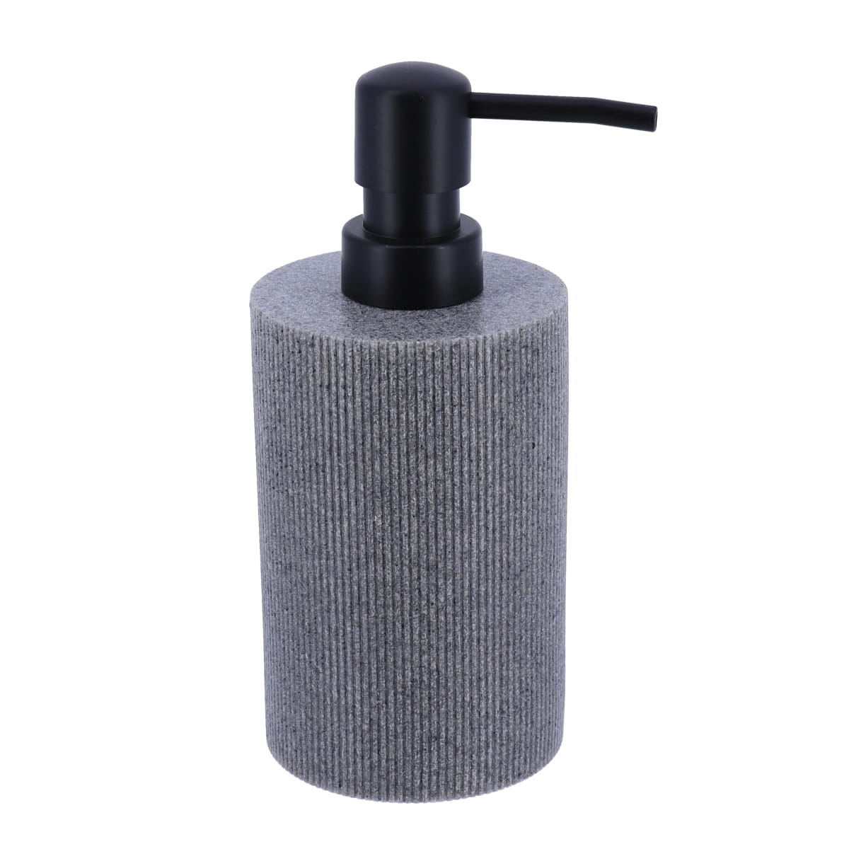 Dozator de Săpun din Polirasină cu Dungi 310 ml - Gri prezentat într-un decor modern marca Ramos