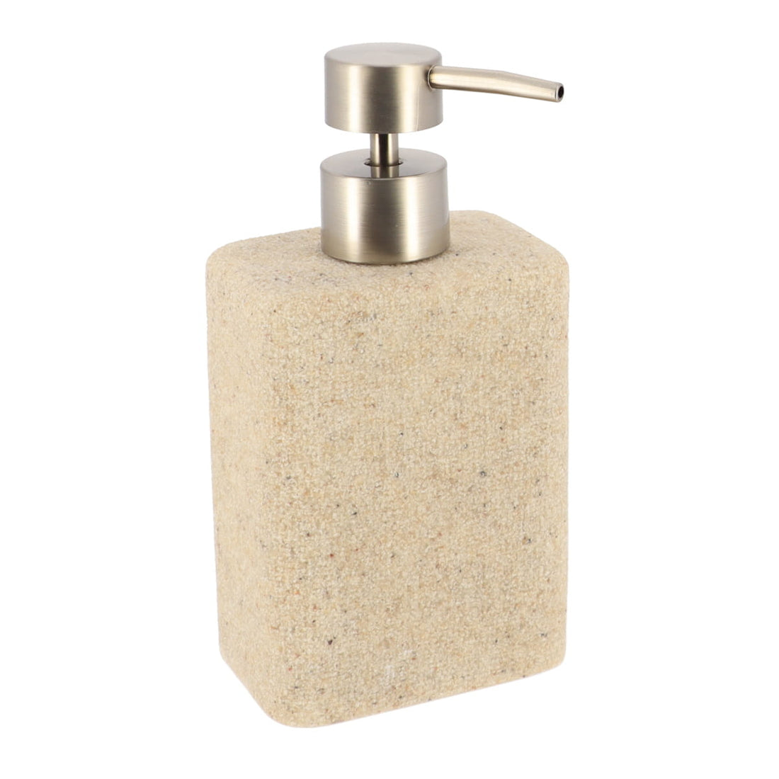 Dispenser pentru Săpun din Polirășină cu Efect de Nisip 360 ml - Natural - ramosdecor