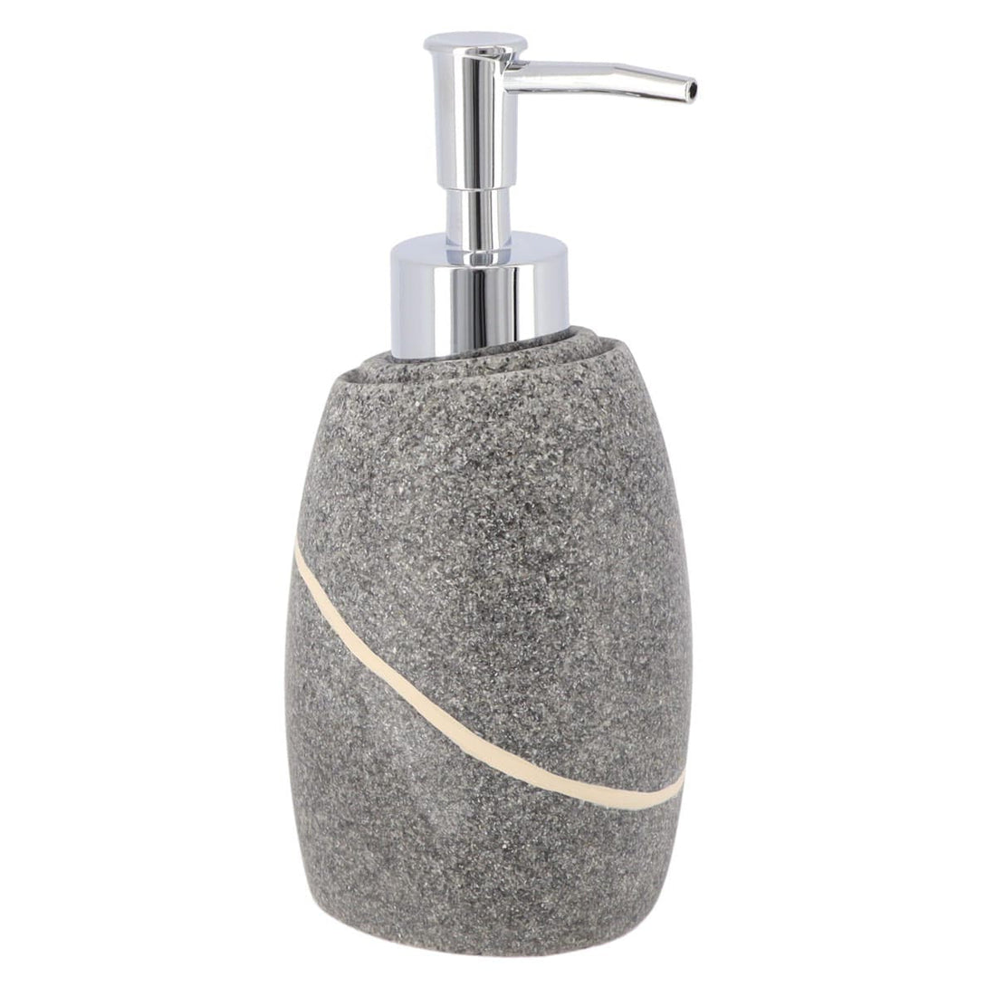 Dispenser pentru Săpun cu Efect de Piatră 240 ml - Gri prezentat într-un decor modern marca Ramos