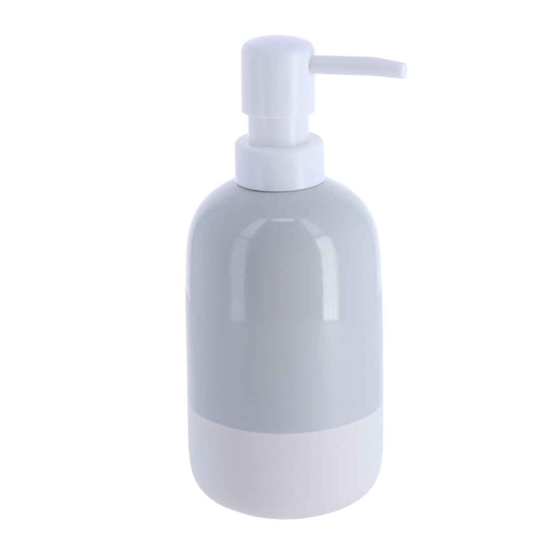 Dozator de Săpun Bicolor din Ceramică 400 ml - Gri transparent - ramosdecor