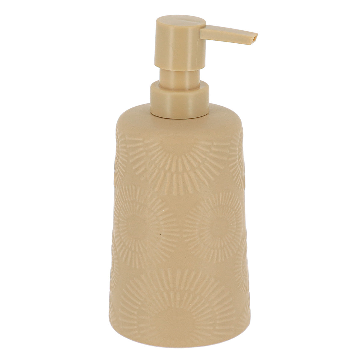 Dispenser pentru Săpun din Ceramică 430 ml - Bej prezentat într-un decor modern marca Ramos