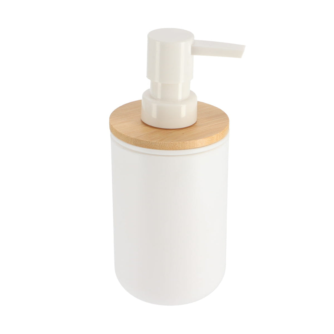 Dozator de Săpun din Polistiren 300 ml - Alb/Bambus - ramosdecor