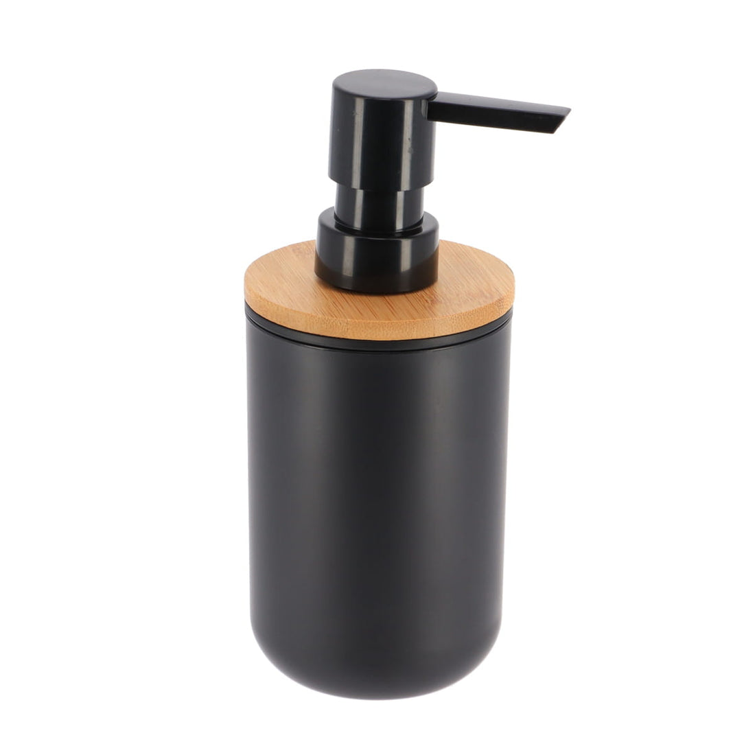 Dozator de Săpun din Polistiren 300 ml - Negru/Bambus - ramosdecor