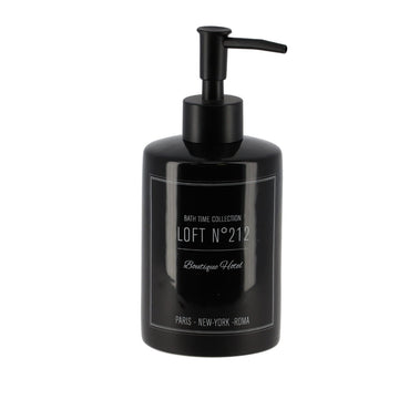Dozator De Săpun Rotund Și Imprimat Din Dolomit 320 Ml - Black Neo Retro - ramosdecor