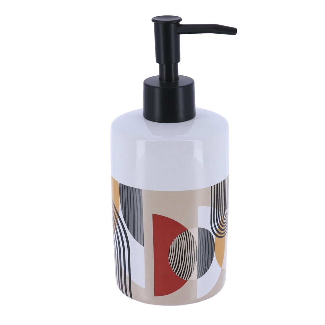 Dozator De Săpun Rotund Și Imprimat Din Dolomit 320 Ml - Trendy - ramosdecor