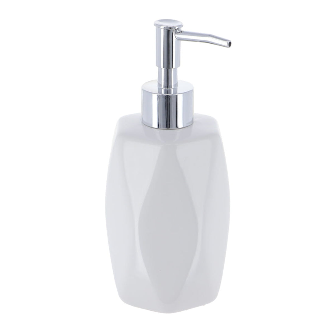 Dozator Săpun din Gresie Formă Diamant 330 ml - Alb - ramosdecor