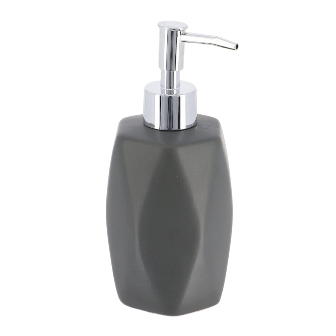 Dozator Săpun din Gresie Formă Diamant 330 ml - Gri - ramosdecor