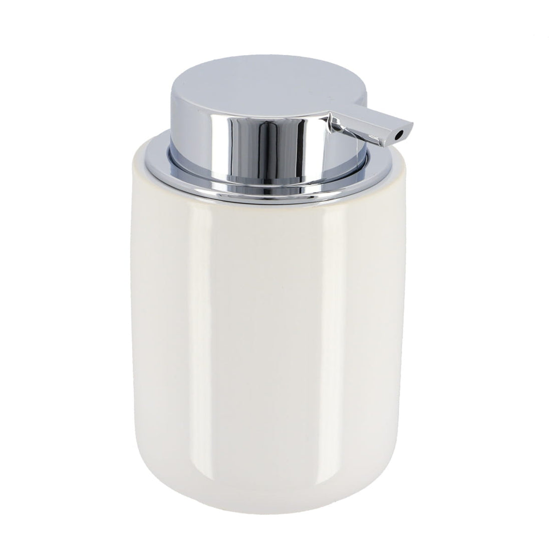Dispenser pentru Săpun Rotund cu Pompă 235 ml - Alb prezentat într-un decor modern marca Ramos