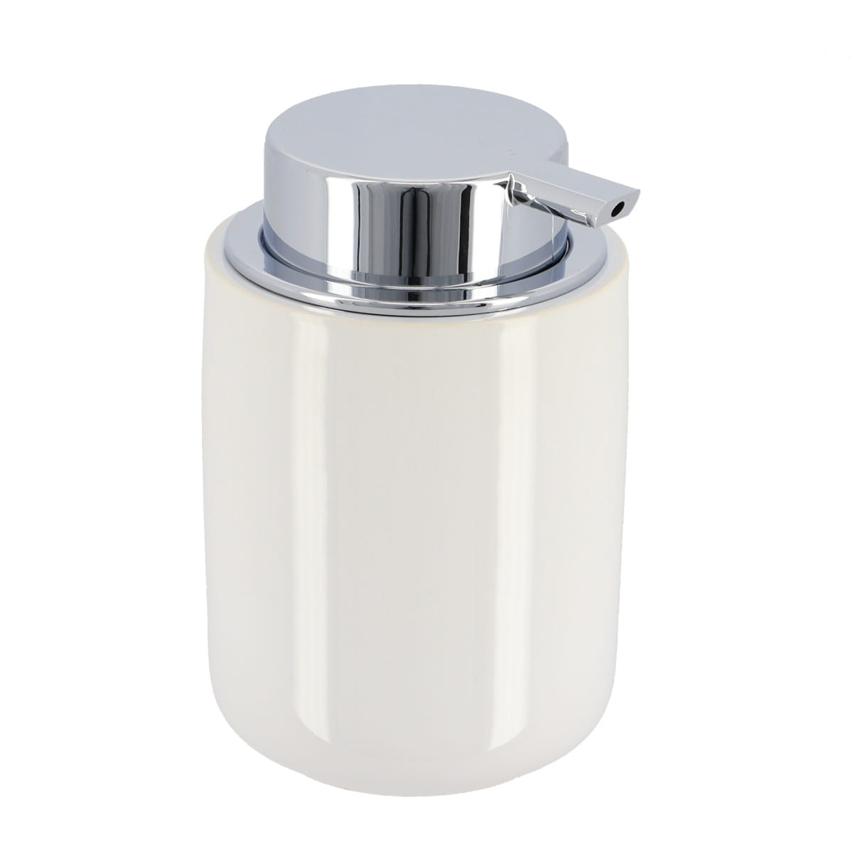 Dispenser pentru Săpun Rotund cu Pompă 235 ml - Alb prezentat într-un decor modern marca Ramos