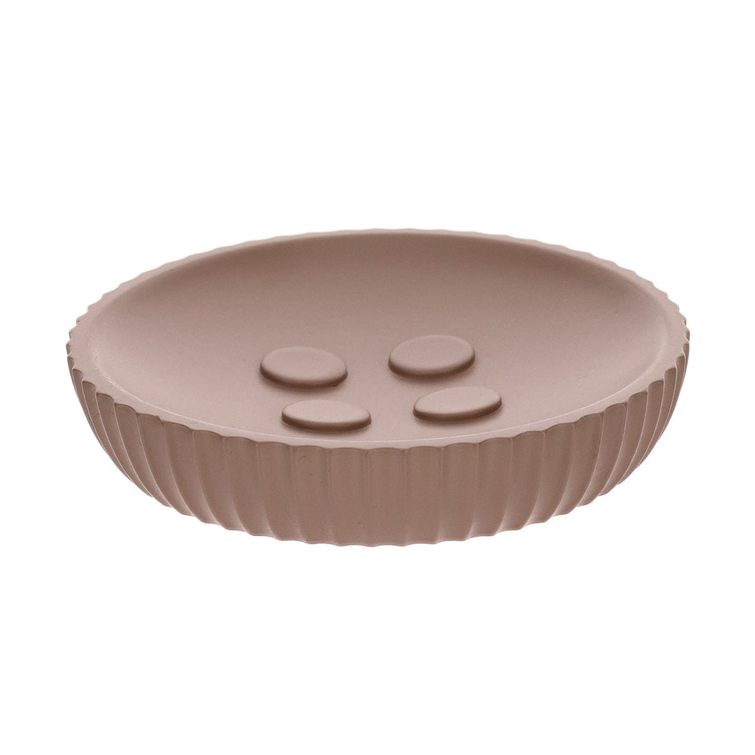 Savonieră Rotundă din Polirășină cu Dungi - Cappuciono - ramosdecor