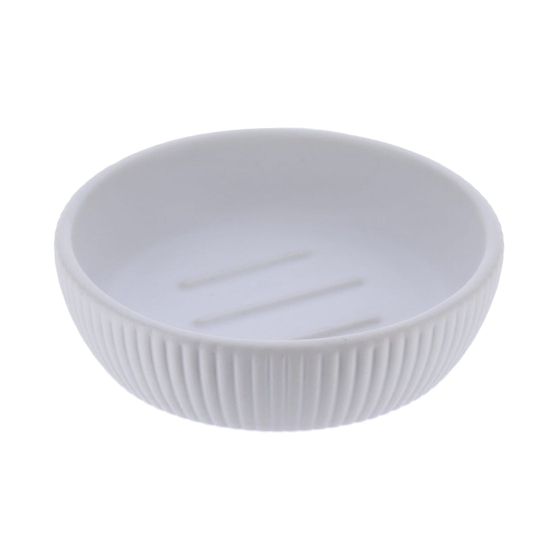 Savonieră Rotundă din Ceramică - Alb prezentat într-un decor modern marca Ramos