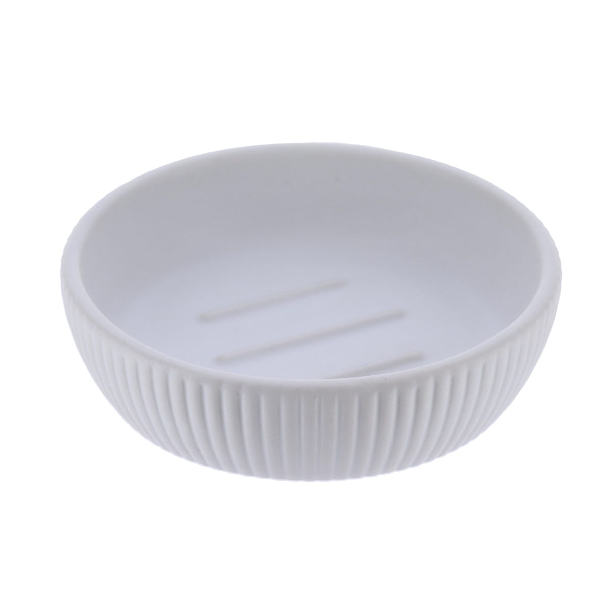 Savonieră Rotundă din Ceramică - Alb prezentat într-un decor modern marca Ramos